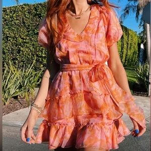 Show Me Your MuMu Kids Dress - Pink and Orange